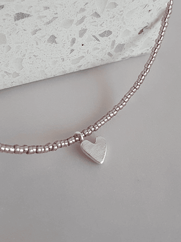 Mini Corazón Miyuki Rosa