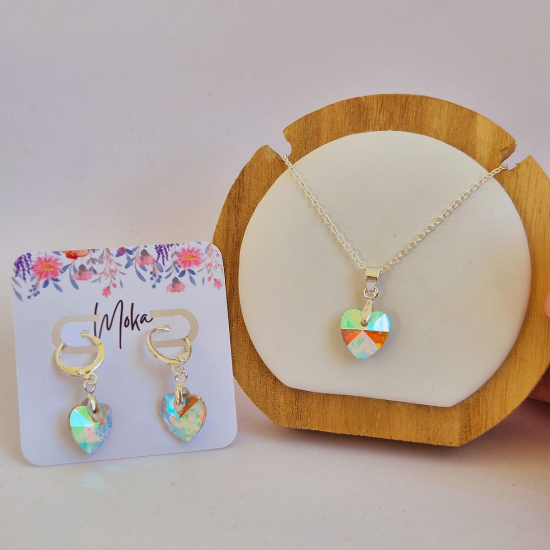 Conjunto Corazón Tornasol 🤍 1