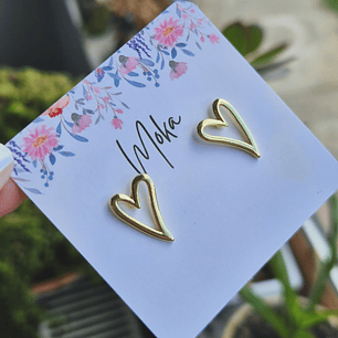 Aritos borde corazón