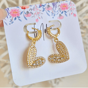 Aros Corazón Brillante