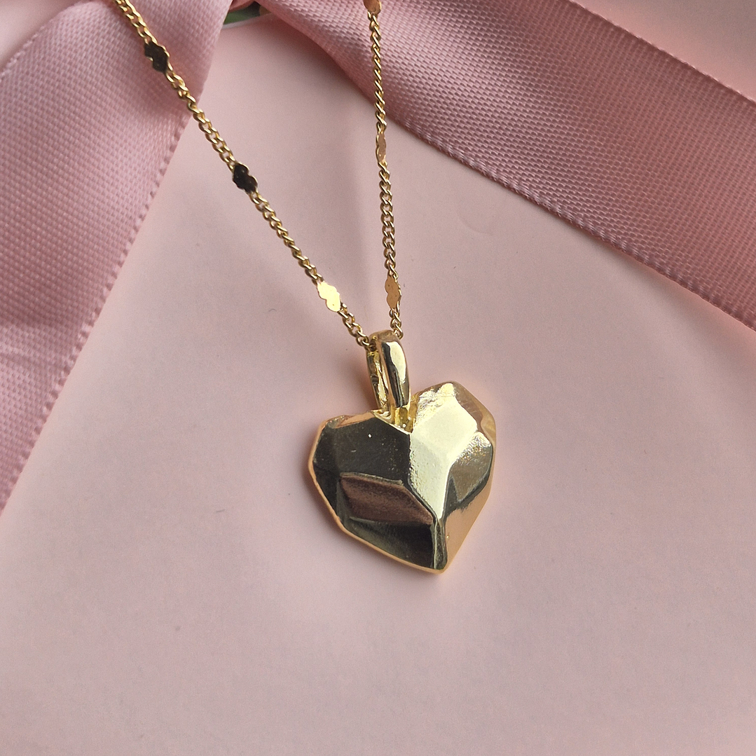 Conjunto Corazón dorado  2