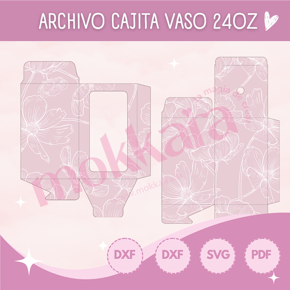 Caja Vaso 24oz Armable