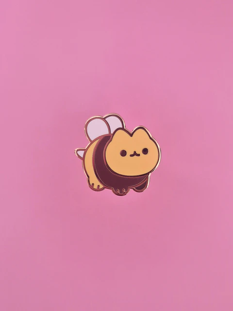 Pin Gatito Abeja