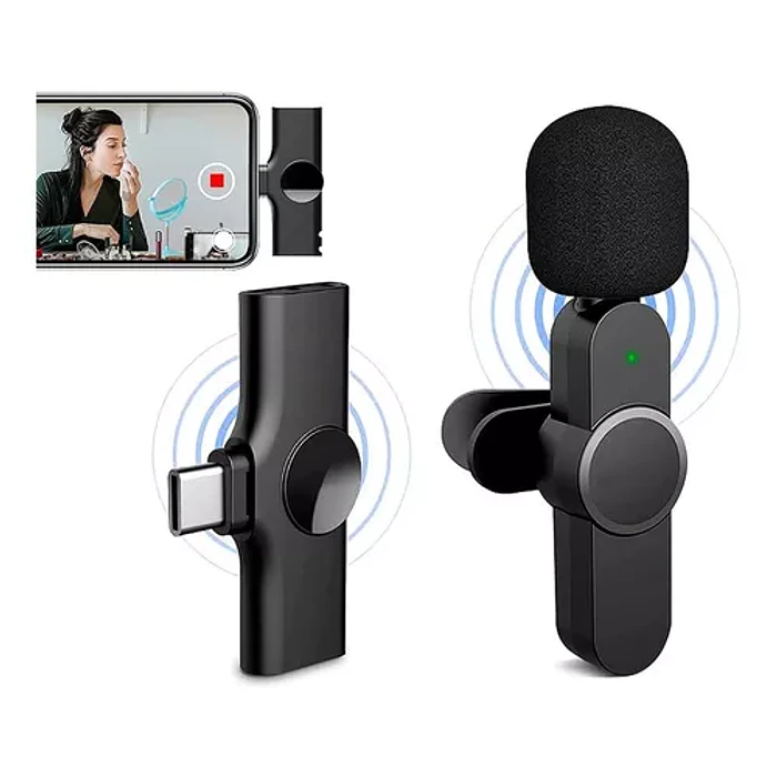 Micrófono Lavalier Inalámbrico W2 entrada USB Tipo C