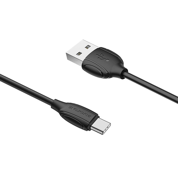 CABLE TIPO C A USB X19 NEGRO BOROFONE 3