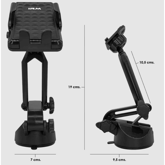 Soporte Universal Para Teléfono Móvil Con Ventosa y Brazo Extendible Para Automóvil - IRM Modelo 04110 3