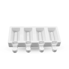 Molde paleta helado rectangular centro rectangular x 4 cavidades
