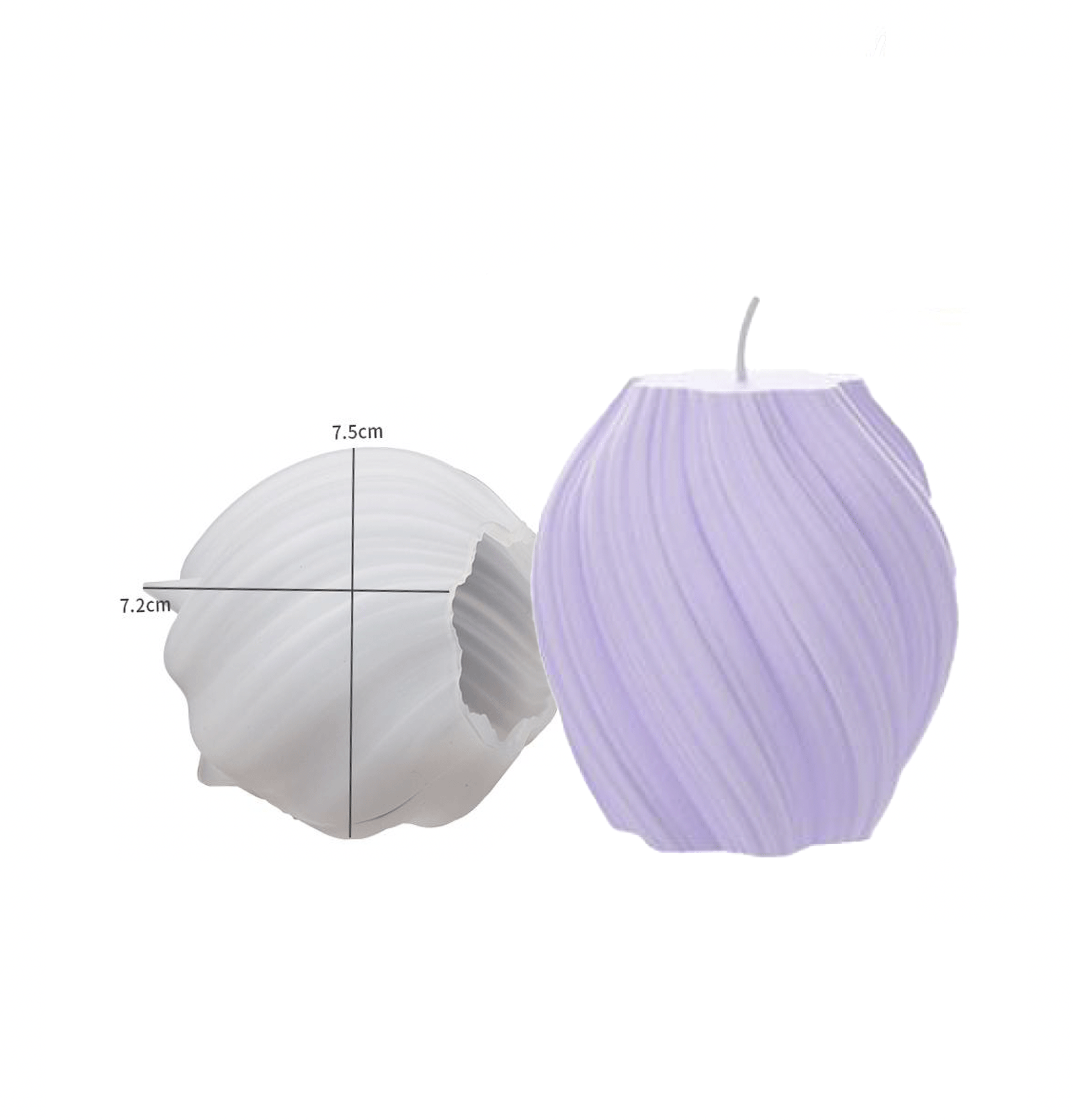 Molde silicona vela forma jarrón M