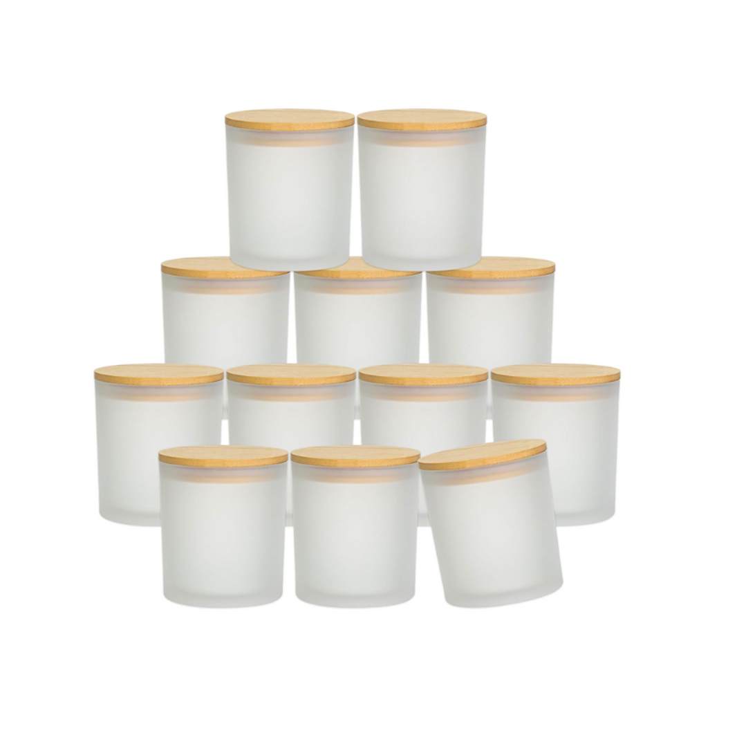 Contenedor vidrio esmerilado transparente 5