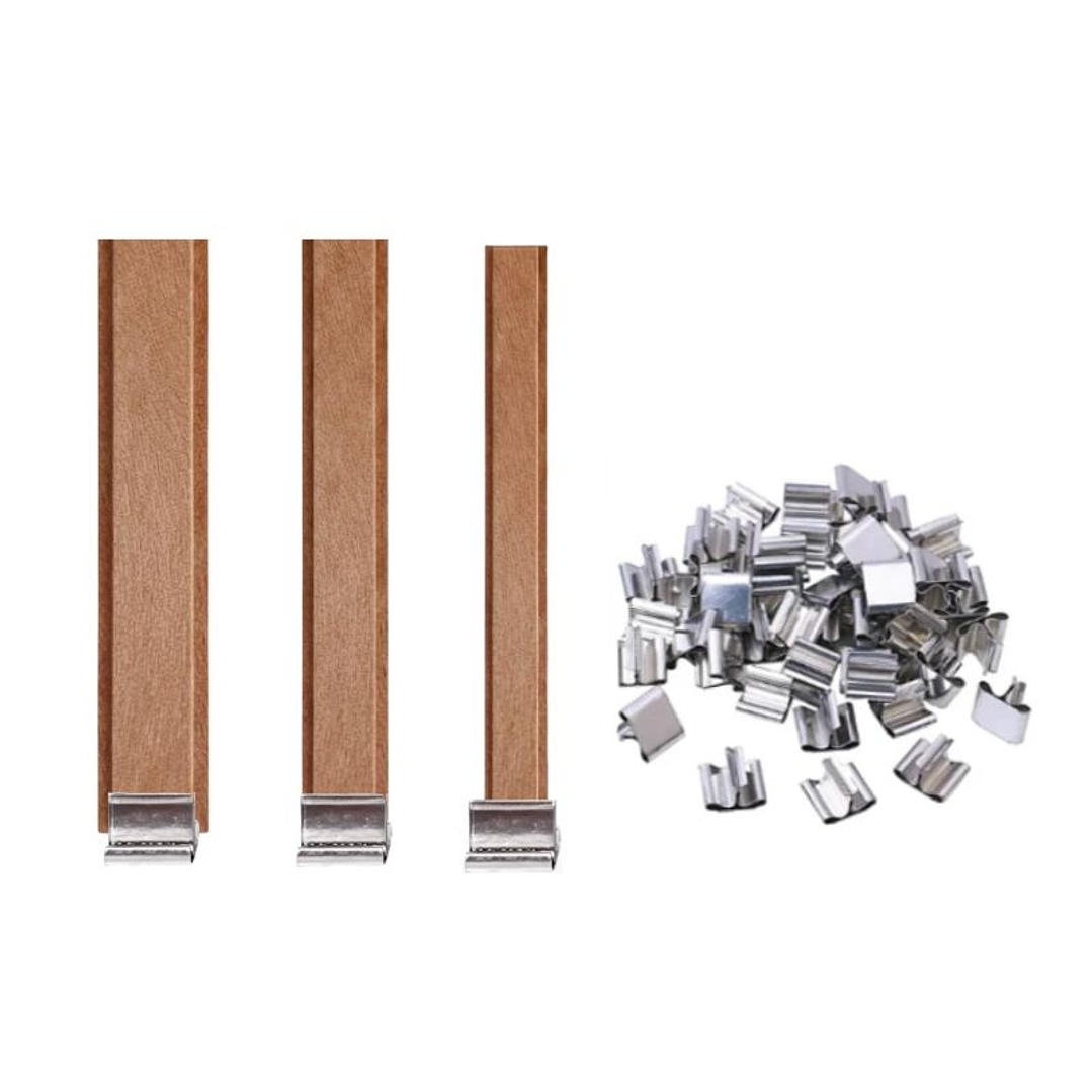 Pabilo de madera DOBLE para velas 1