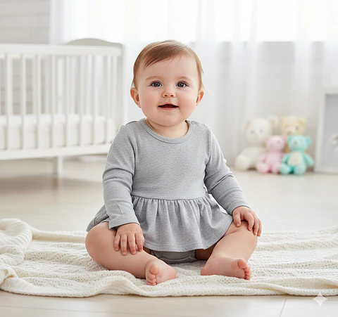 Molde Digital Body Beba Semifalda Volado Pack Talles 1 Al 5