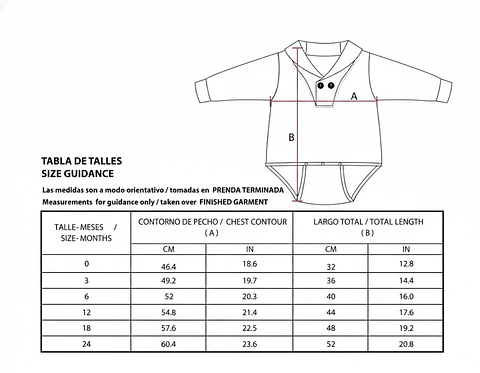 Molde De Costura, Patron Body Polo Bebe , Imprimible