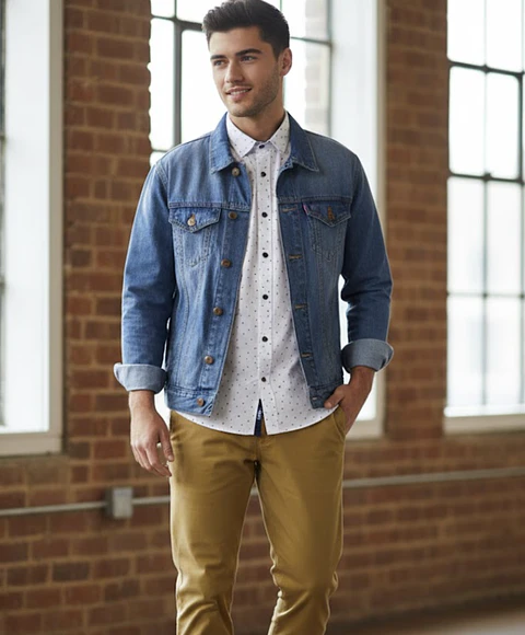 Molde Digital Chaqueta/campera Jean Hombre Pack 5 Talles!