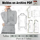 Moldes Patrones Imprimibles Polera Xs Al 3xl Modelista - Miniatura 1
