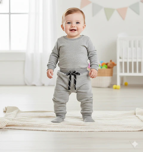 Molde Digital Pantalon Bebe Con Puño Pack Talles 1 Al 5