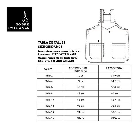Molde De Costura, Delantal Jardinero Niños, Pechera Pdf