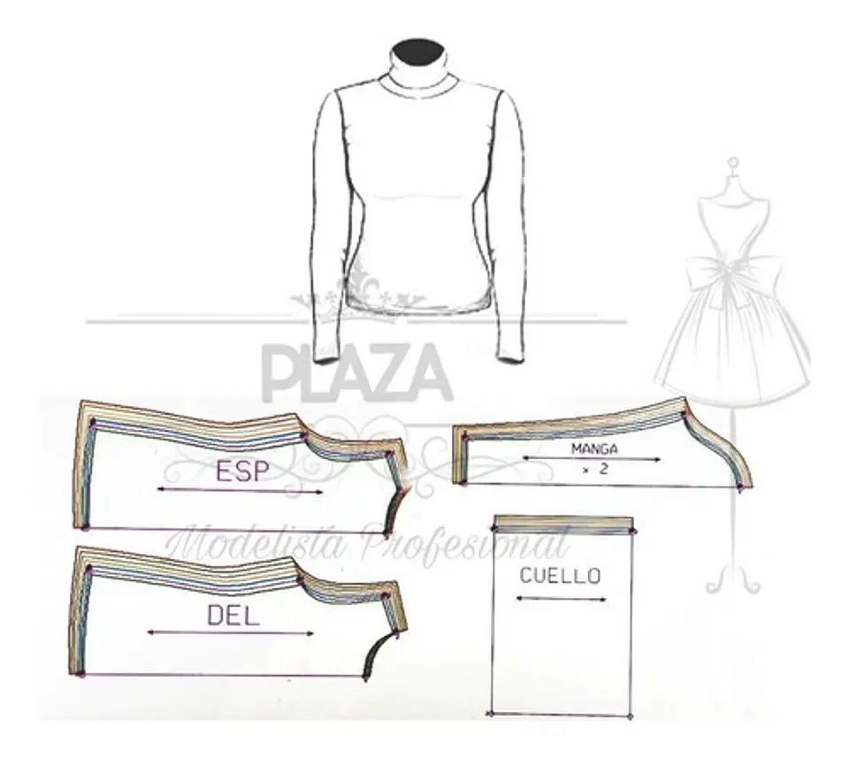 Moldes Patrones Imprimibles Polera Xs Al 3xl Modelista 3