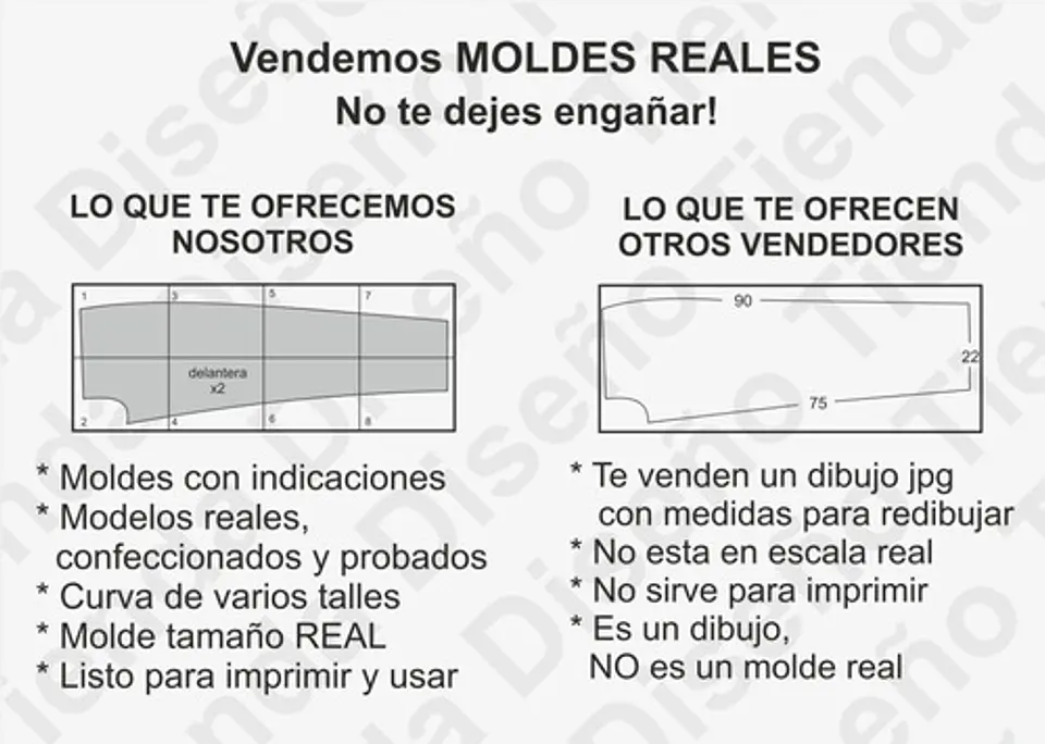 Moldes Patrones Imprimibles Bikini Mujer Talles S / M / L  4