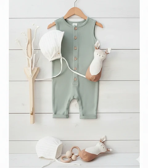 Molde Digital Mameluco Bebe C/abotonadura Pack Talles 1 Al 5
