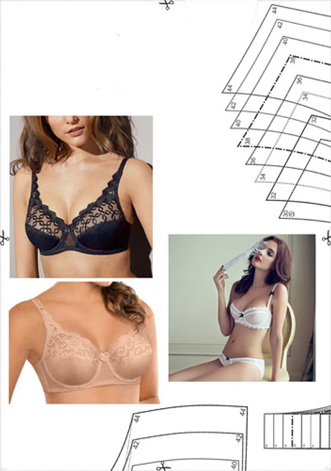 Patrones Moldes Bralette Aro Lenceria Imprimible Hasta 115