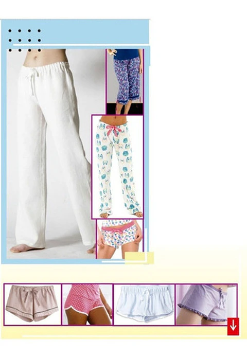 Patrones Moldes Imprimibles Pijamas Pantalones 4 Modelos