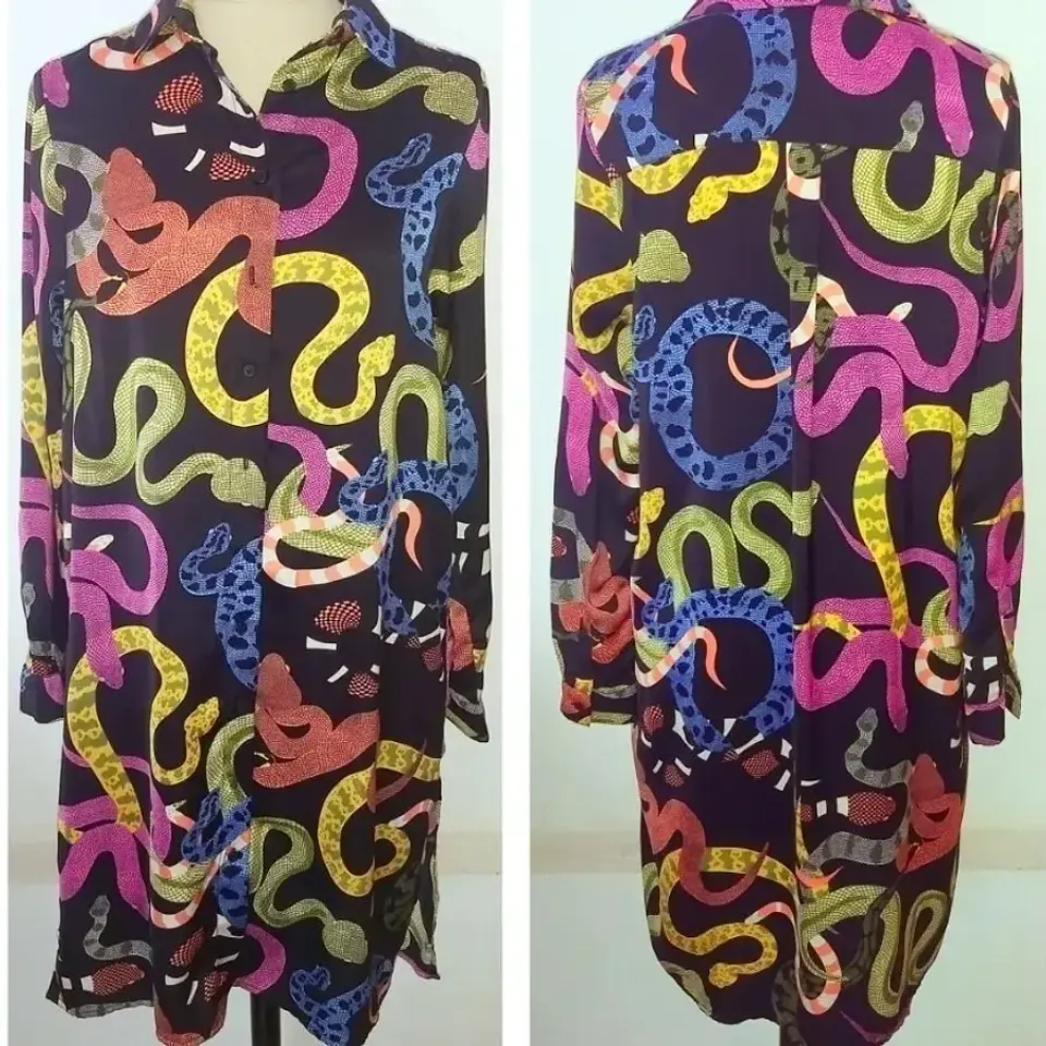 Molde Digital Camisa Larga Vestido C/canesu Pack 5 Talles! 2