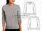 Moldes Patrones Buzo Cuello Redondo Mujer Talle Del Xs Al Xl - Miniatura 1