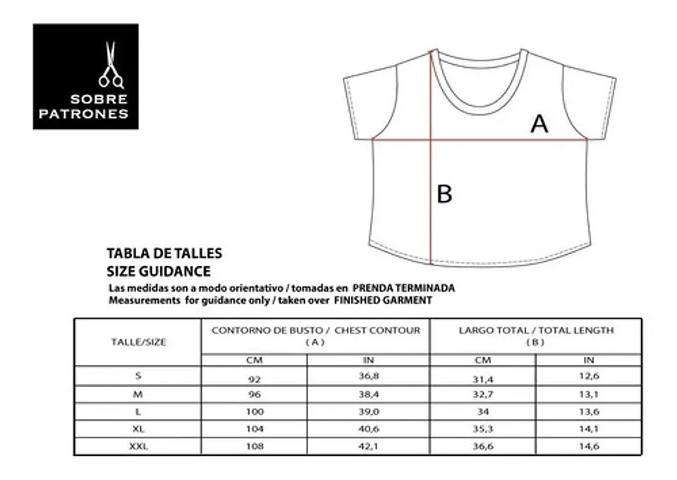 Molde De Costura, Patron Remera Pupera Dama , Imprimible 4