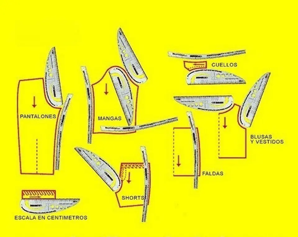 Kit Imprimible Reglas Curvas De Costura, Bordado 1