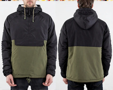 Molde Digital Rompevientos Con recorte Ranglan,talles 3xl A 7xl