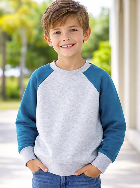 Molde Digital Buzo Raglan/ranglan Niños, Pack Talles 2 Al 16