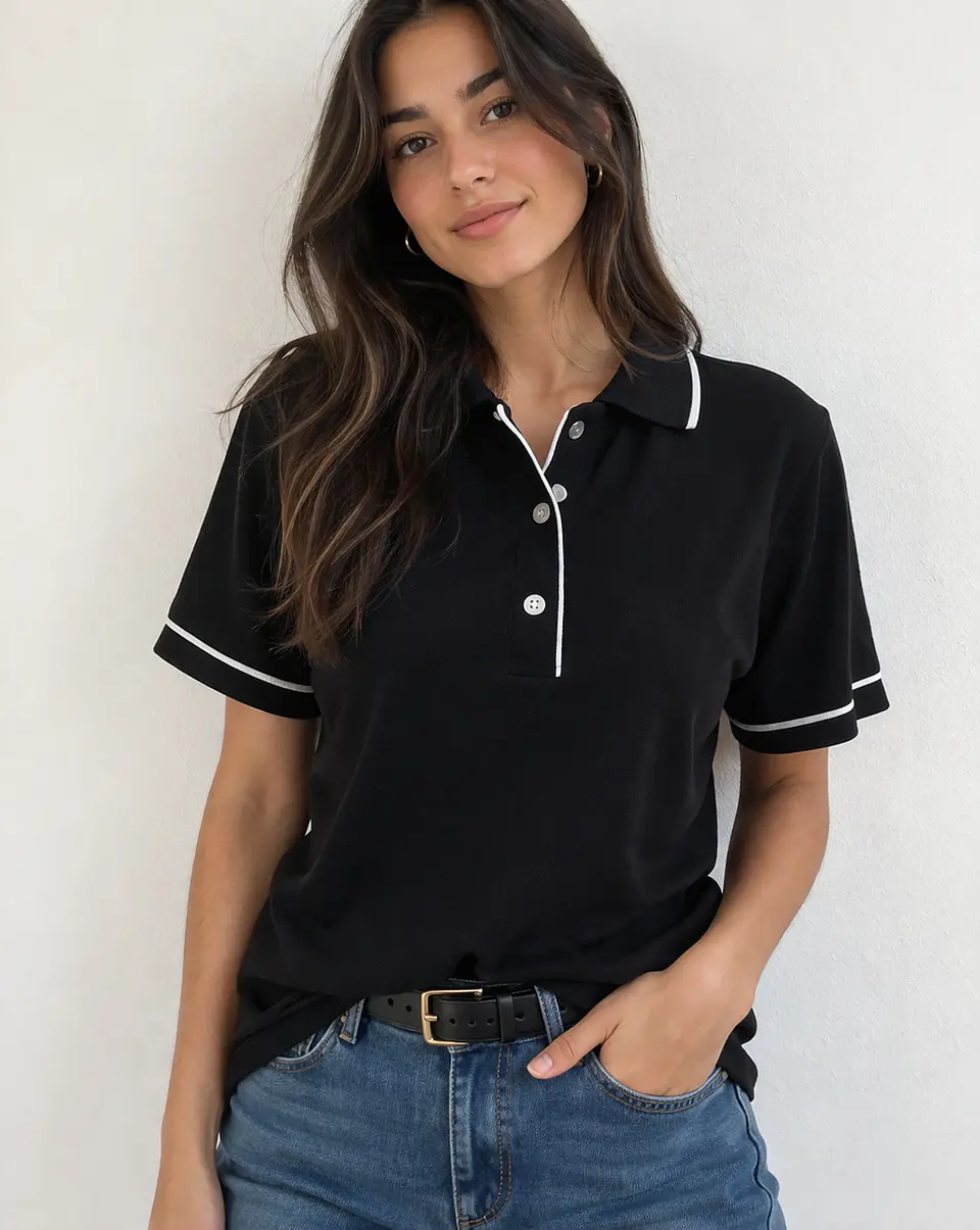 Molde Digital Chomba / Polo Mujer Con Vivos, Talles S Al Xxl 1