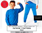 Molde De Costura, Patron Jogging Escolar Niños , Imprimible - Miniatura 1