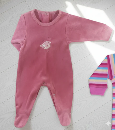 Molde Digital Body Largo Bebe C/pie Manga Larga Talles 1 A 5