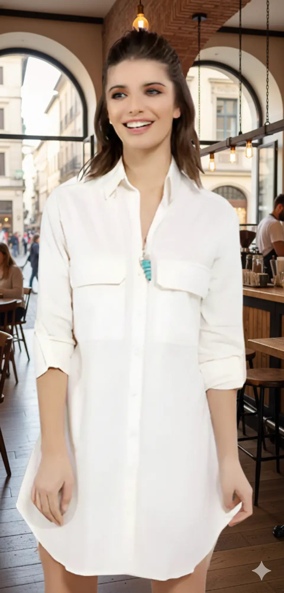 Molde Digital Vestido Camisa Evasee,bosillos,pack 5 Talles! 4