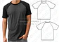 Molde Patron Imprimible Remera Hombre Manga Ranglan S Al Xl - Miniatura 1