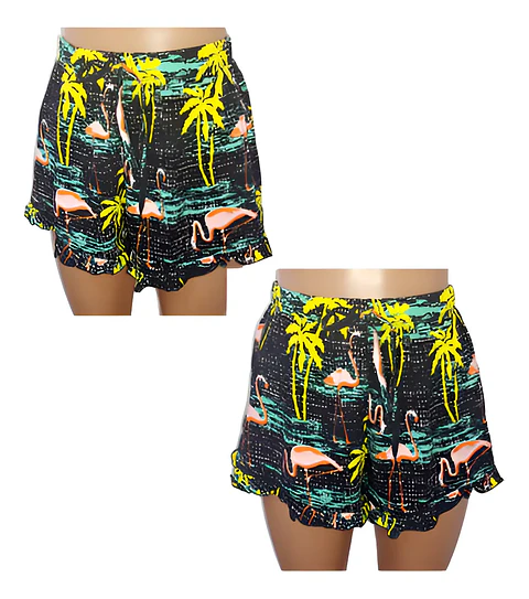 Molde Digital Short Volado Ruedo Patron Pack Talles S Al Xxl