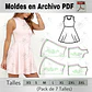 Moldes Patrones Imprimibles Vestido Sin Mangas Xs Al 3xl - Miniatura 1