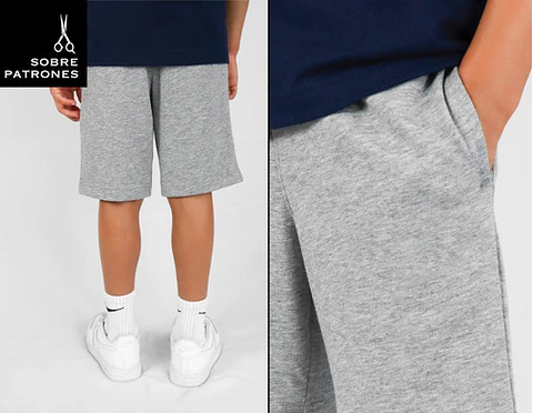 Molde De Costura, Patron Short Joggers Nene, Imprimible