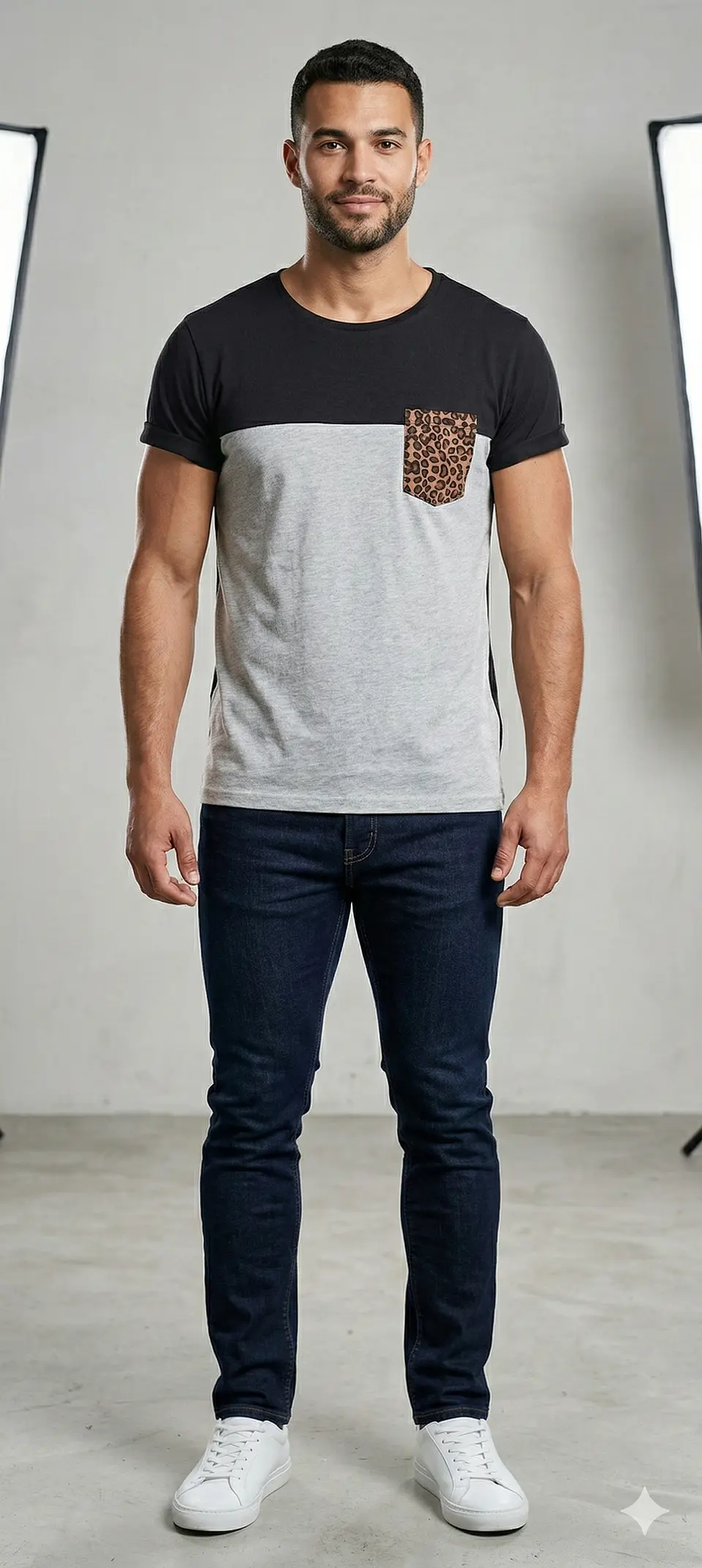 Molde Digital Remera con recorte bolsillo Pack Talles S Al Xxl 1