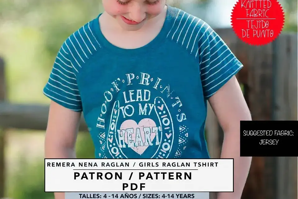 Molde De Costura, Patron Remera Ranglan Mc Nena , Imprimible 1