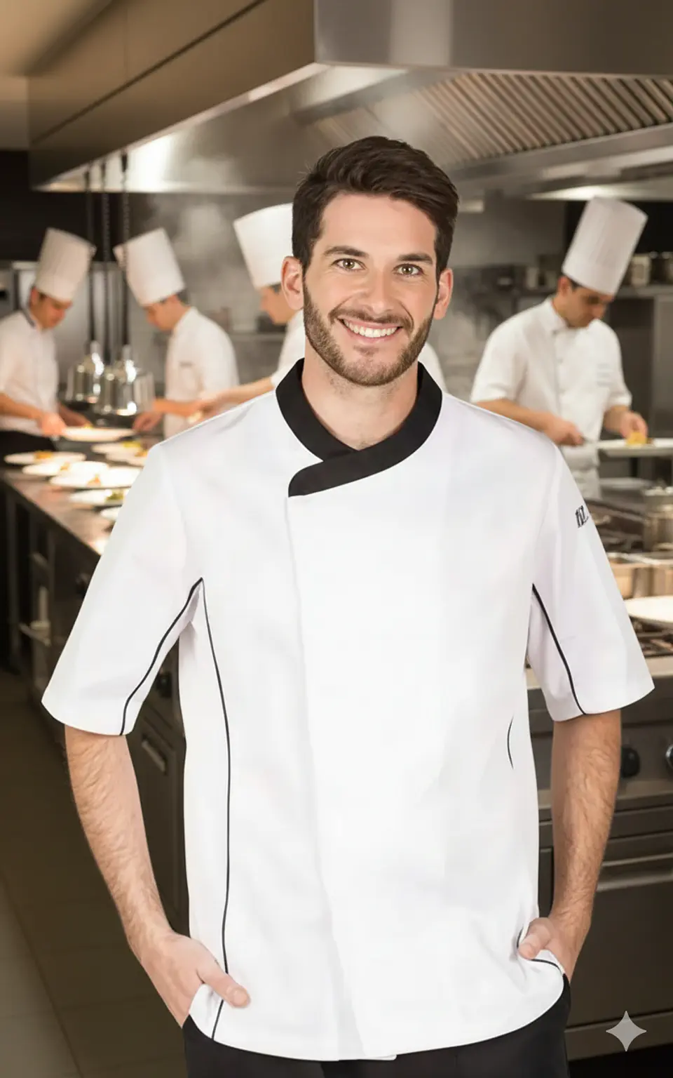 Molde Digital Chaqueta Chef Con Vivos, Pack Talles S Al Xxl 1