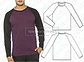 Moldes Patrones Remera Hombre Manga Larga Ranglan S Al 2xl - Miniatura 2