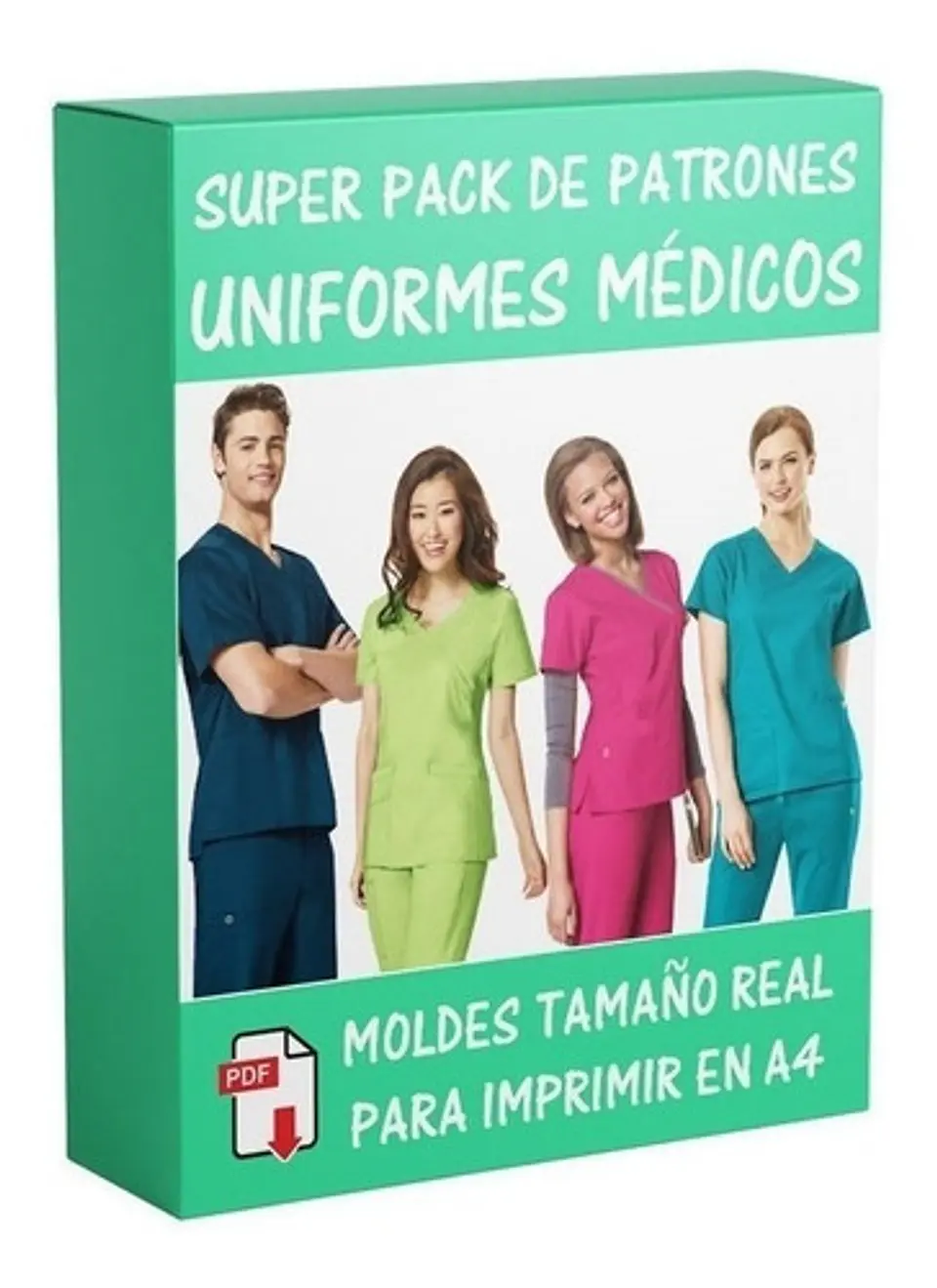 Moldes Y Patrones Uniformes Médicos Batas Cofias Delantal 1