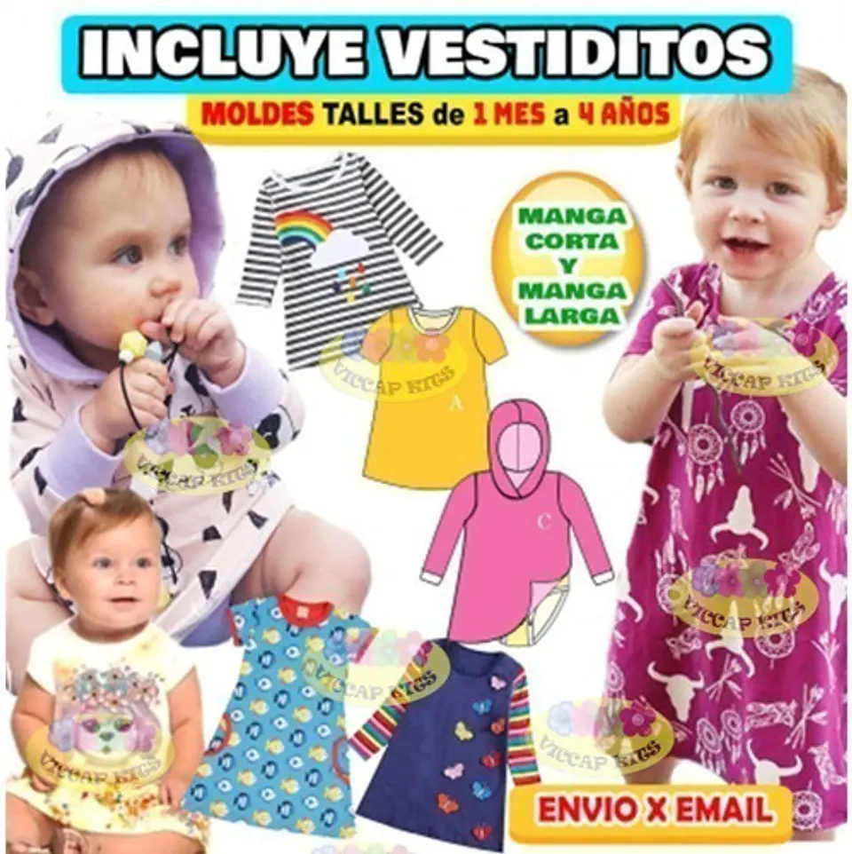 Moldes Y Patrones De Ropa Para Bebés Bodys Enteritos Campera 6