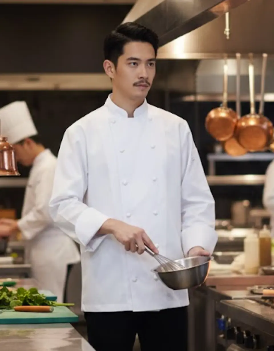 Molde Digital Chaqueta Chef Solapa Diagonal Talles S A Xxl 1