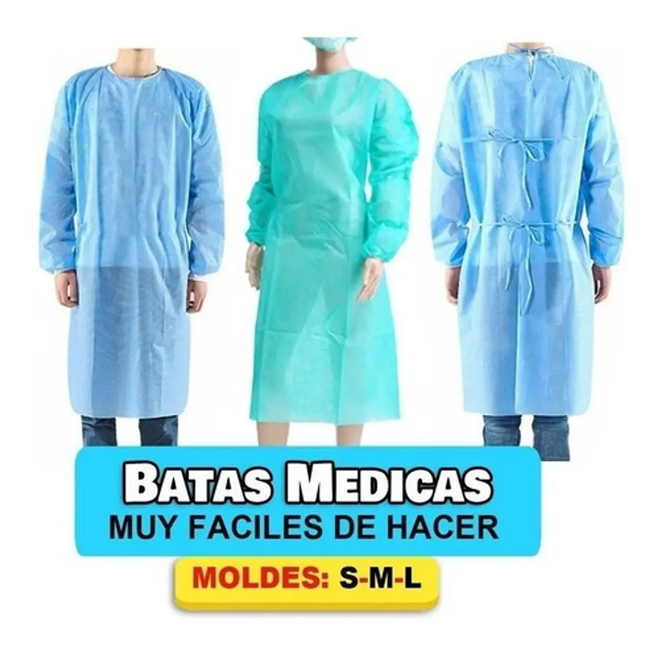Moldes Y Patrones Uniformes Médicos Batas Cofias Delantal 5