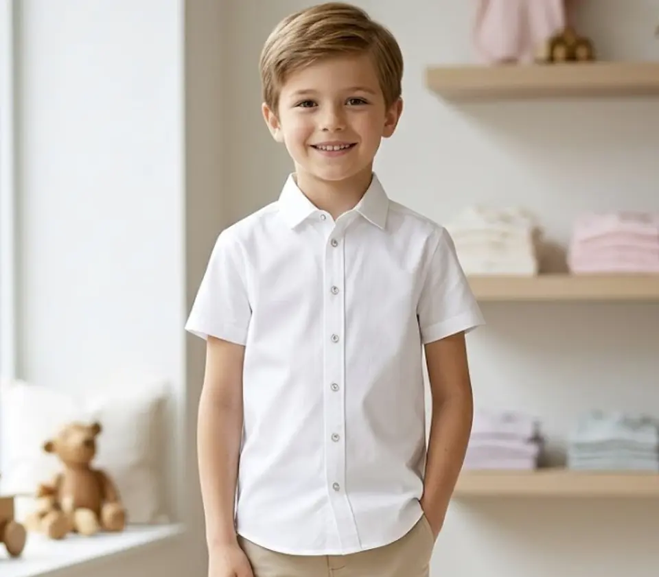 Molde Digital Camisa Niños Manga Corta, Pack Talles 2 Al 16 1