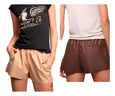 Molde Digital Short Silueta Holgada C/bols. Talles 3xl A 7xl