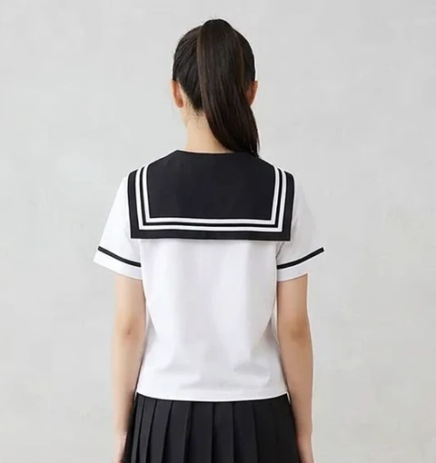 Molde Digital Remera Cuello marinero/seifuku/otaku, talles Xs A Xl